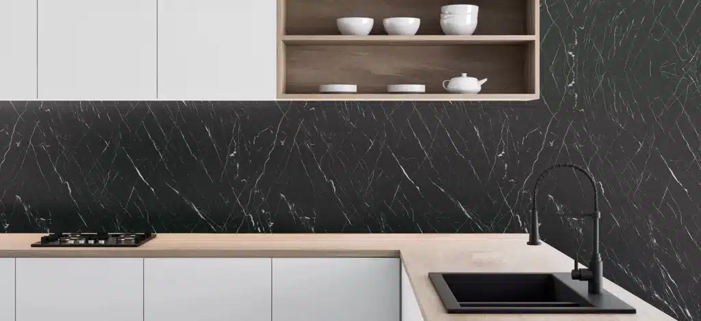 Mat Ash Black Marble Vinyl Wrap