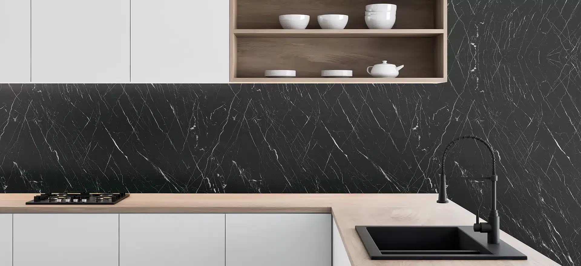 Mat Ash Black Marble Vinyl Wrap